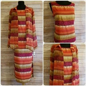 JM Collection 2 piece dress size Large petites